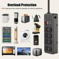 thumbnail image 5 of VILONG 20 Amp Surge Protector Power Strip, 4800J, Heavy Duty Wall Mount, 6ft 12AWG Extension Cord Adapters Plug for Indoor, ETL Black, 5 of 10