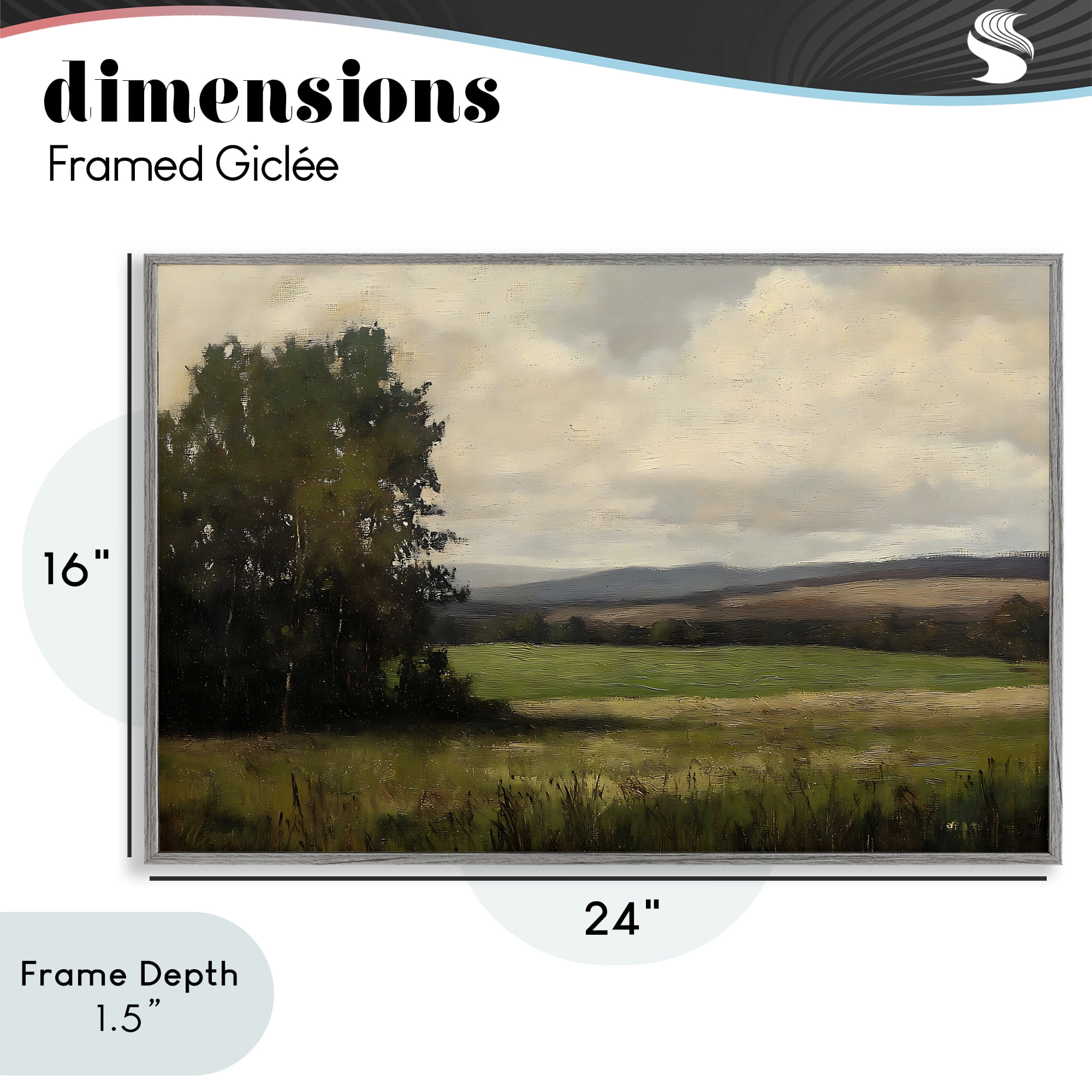 Stupell Industries Hills In The Distance Gray Framed Giclee Art, design by Creative Studio