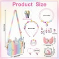 thumbnail image 2 of sixwipe 13Pcs Little Girl Unicorn Purse Set, Cute Kids Purse Crossbody Bags with Kids Dress Up Jewelry Set Pretend Play Accessories, Birthday Presents Unicorn Gifts Toy for Girl, Toddler, 2 of 8