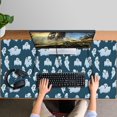 thumbnail image 4 of Long Mouse Pads for Desk,Dark Blue Halloween Ghosts Desk Mats on Top Of Desks, Desk Mouse Pad Extra Large with 3mm Non-Slip Base and Stitched Edge for Gaming,Office,Work,Home 47.3"x23.6", 4 of 6