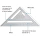 thumbnail image 3 of Regla de ángulo cuadrado triangular de 7 pulgadas, regla de aluminio para medición de triángulos cuadrados, 3 of 5