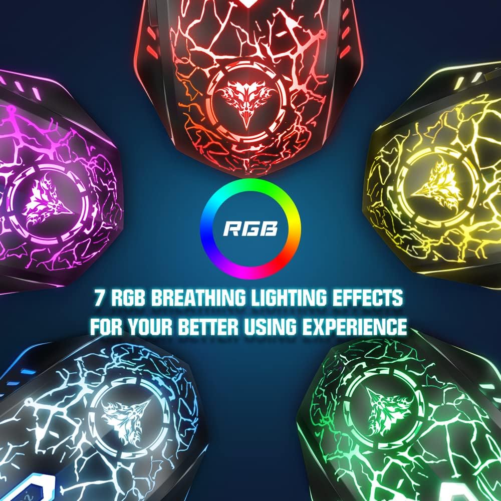 BENGOO Wired Gaming Mouse, Ergonomic with RGB Backlit, Black photo 5