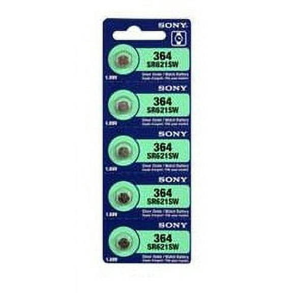 Sony Murata 364 - SR621 Silver Oxide Button Battery 1.55V - 50 Pack   FREE SHIPPING!
