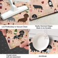 thumbnail image 3 of Black Cute Dachshund Dog and Wine Kitchen Rug Mat,Kitchen Runner Rugs Non Skid Washable,Decorative Kitchen Floor Mats for Kitchen,Sink,Laundry,17"X47", 3 of 5
