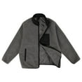 thumbnail image 7 of Holloyiver Men's Fleece Lamb Fleece Jacket Warm Hoodless Jacket Cotton Jacket Gray, 7 of 7