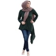 thumbnail image 1 of Verona Collection Womens Modest Button Down Blouse, Green, Medium, 1 of 1