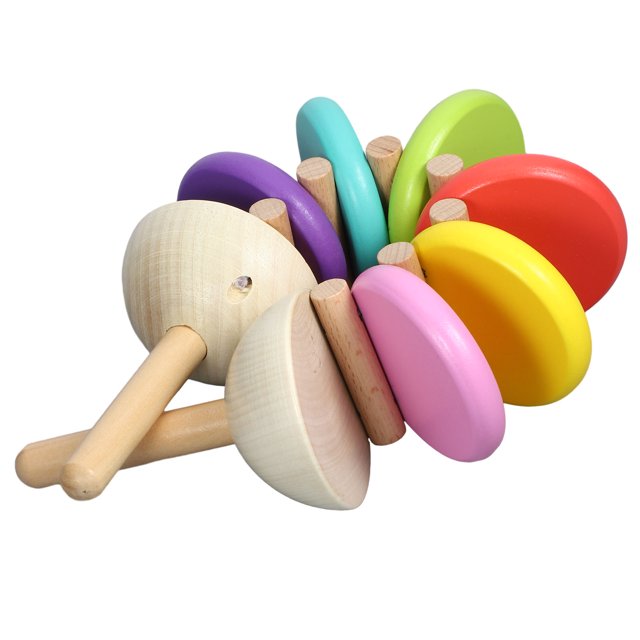 KAKOWELY Small Castanet Musical Toy Toddler Handheld Wooden Kids Musical Instrument Sound Making Toy,14.57X"X2.76"X2.76"