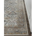 thumbnail image 3 of Traditional 5x8 Area Rug (5'3'' x 7'3'') Oriental Ivory, Blue Living Room Easy to Clean, 3 of 9
