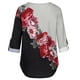 thumbnail image 4 of Pntutb Mujeres Casual tops Camisa Damas Cuello en V Estampado floral Camiseta suelta Blusa Camiseta top Pntutb Pntutb-48, 4 of 9