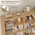 thumbnail image 4 of Hiphuta 84" Tall Double Wide 7-Tier Bookcase with 14 Cubes, Large Open Bookcase for Home Office and Living Room, Freestanding Display Book Shelves, Natural, 4 of 8