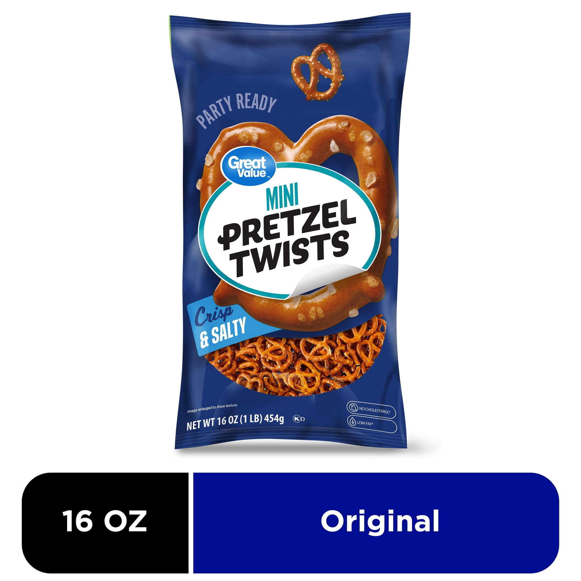 (3 pack) Great Value Crisp and Salty Mini Pretzel Twists, 16 oz