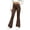 Brown, variant on LckLvx Girls Flare Leggings Elastic Waist Stretchy Casual Pants Plain Athletic Yoga Dance Activewear