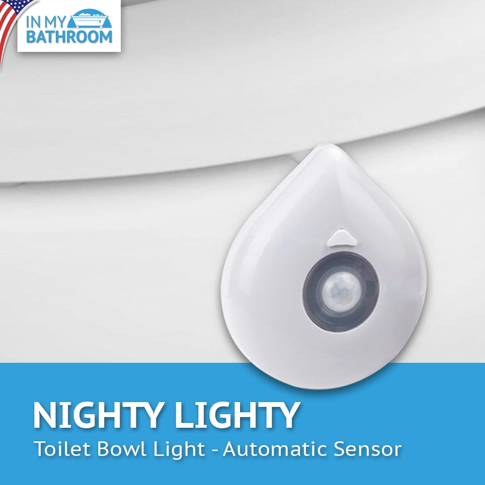In My Bathroom | Nighty Lighty - Toilet Bowl Illuminator (Automatic Motion Sensor, Color Rotation, Universal Fit)