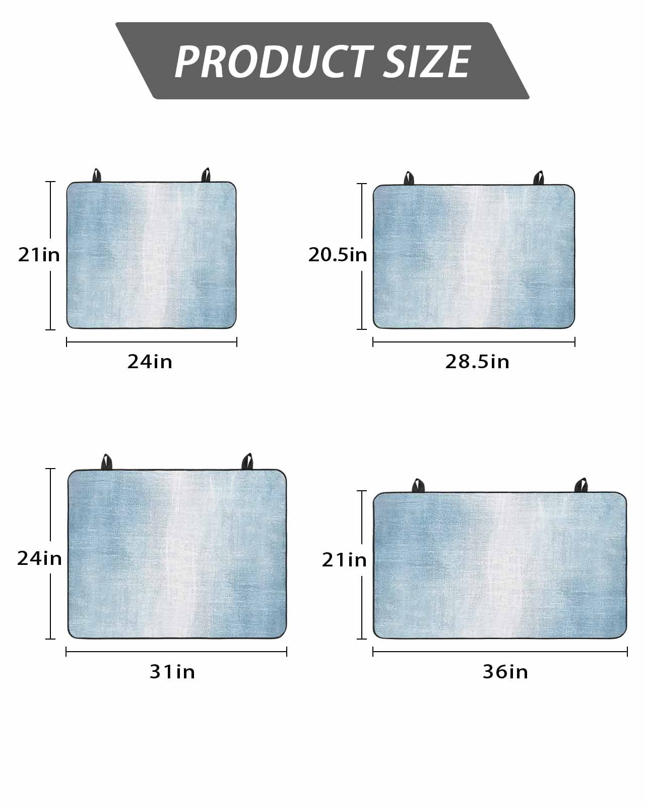 Stove Top Covers for Electric Stove, Blue Ombre Glass Stovetop Cover Protector, Modern Abstract Art Aesthetics Induction Cooktop Protector Oven Mat for Kitchen Countertop 24"x21"