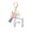 10-F, variant on Elegant Fashion Key Chain with 26-Letter Pendant and Tassel, Gradient Design for Backpacks or Car Keys, Multi-Functional Accessory for Daily Style