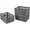 Gray, variant on 3-Pack Plastic Collapsible Storage Crates-30L,Foldable Plastic Crates for Storage (Black+Red)