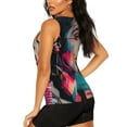 thumbnail image 3 of Haiem Vibrant Street Art Portrait Printed Women's Workout Tank Top, Quick-Dry Sleeveless Gym Shirt, Breathable Lightweight Athletic Top for Running, Yoga, and Casual Wear-Small, 3 of 7