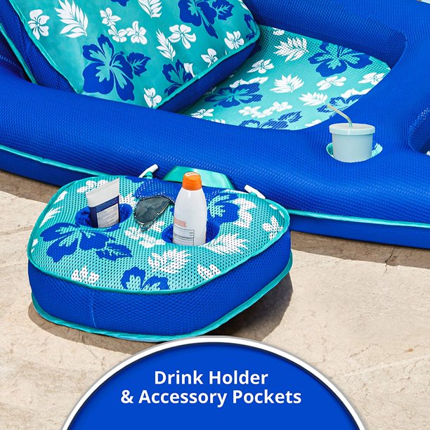 Aqua Campania Ultimate 2-in-1 Pool Float Lounge â Extra Large â Inflatable Pool Floats for