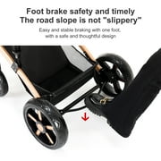 Baby Stroller Reversible Baby Pushchair with Cup Holder,Storage Bag,Foldable Baby Carriage for Newborns to Toddlers,Unisex