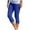 Blue, variant on Frostluinai Capri Leggings for Women Slim Fit Stretch High Waist Yoga Capris Pants Summer Beach Leggings Plus Size Solid Color Capris