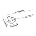 thumbnail image 3 of 2025 Stainless Steel Semi Automatic Whisk Hand Push Mixer Wider Head Functional Kitchen Tool for Cooking Baking Egg Milk Home Use, 3 of 9