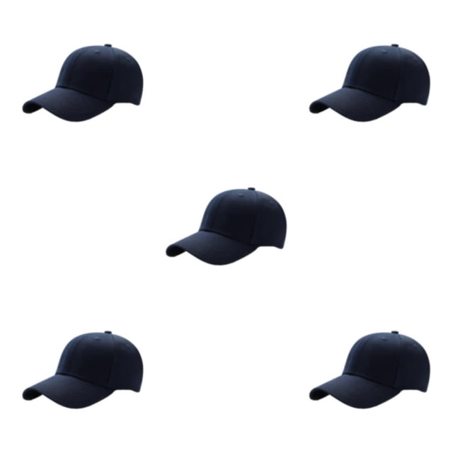 kurtrusly Sun Protection Baseball Cap Universal Size For Outdoor Adventures Universal Baseball Cap Polyester Outdoors Sun Cap dark blue 5Set