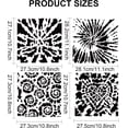 thumbnail image 3 of 4pcs Tie Dye Stencil Graffiti Stencils Tie-Dye Painting Stencils with Paint Brush Reusable DIY Drawing Template, 3 of 9