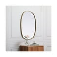 thumbnail image 5 of MR2B2030BRS-Elegant Decor-Brynn - Metal Frame Oval Mirror In Modern Style-30 Inches Tall and 20 Inches Wide-Brass Finish, 5 of 10