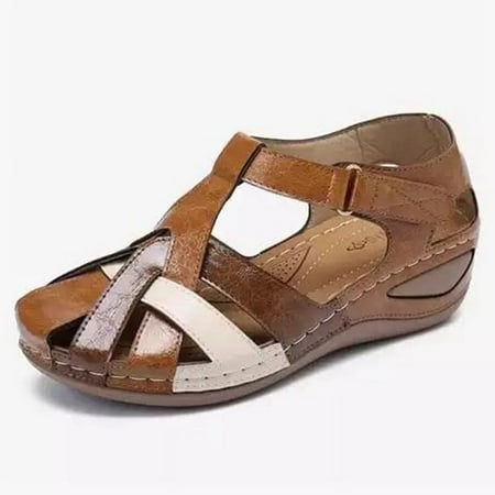 

Women s Shoes Hollow Large Size Wedge Women s Women Premium Casual Sneaker Platform Sandals Orthopedic Slip-on Walking Shoes Fashion Flat Casual Shoe (Color : Brown Size : 35)