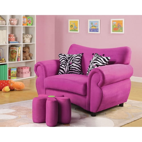 Lucy Microfiber Youth Chair, Pink - Walmart.com