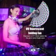thumbnail image 4 of Gradient Colorful Reflective Foldable Fan Soft Fiber Fan| Large Kung Fu O0Q0, 4 of 9