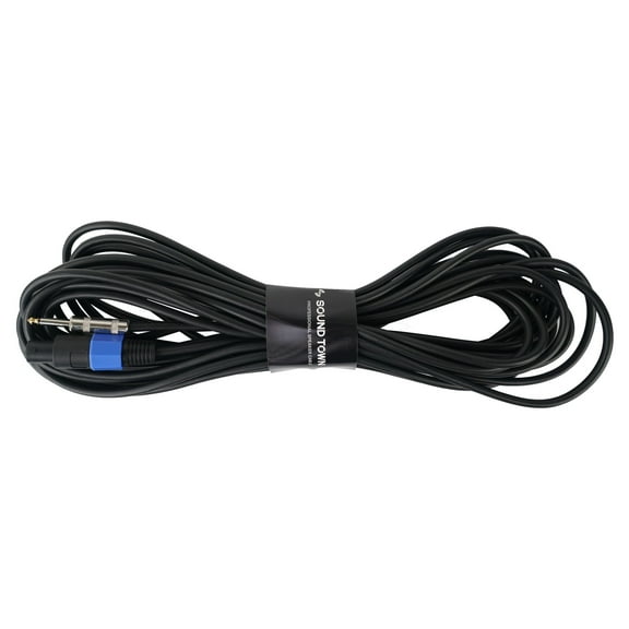 Sound Town Speakon to 1/4" Speaker Cable, 50 Feet, 12 Gauge, 2 Conductor, Male to Male (STC-12NJ50)