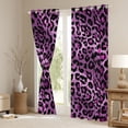 thumbnail image 3 of jejeloiu Cheetah Print Curtains Pack of 2 (42x84 Each),Leopard Pattern Curtains Blackout,Purple Black Bedroom Curtains For Girls Kids,Breathable Home Decor, 3 of 6