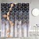 thumbnail image 1 of Cortina de ducha geométrica de mármol gris, 180 x 180 cm, de poliéster, antimoho, impermeable, con 12 anillas y ganchos para bañera., 1 of 5