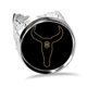 thumbnail image 1 of Anillo de compromiso de boda Bol Totem patron de geometria ajustable, 1 of 3