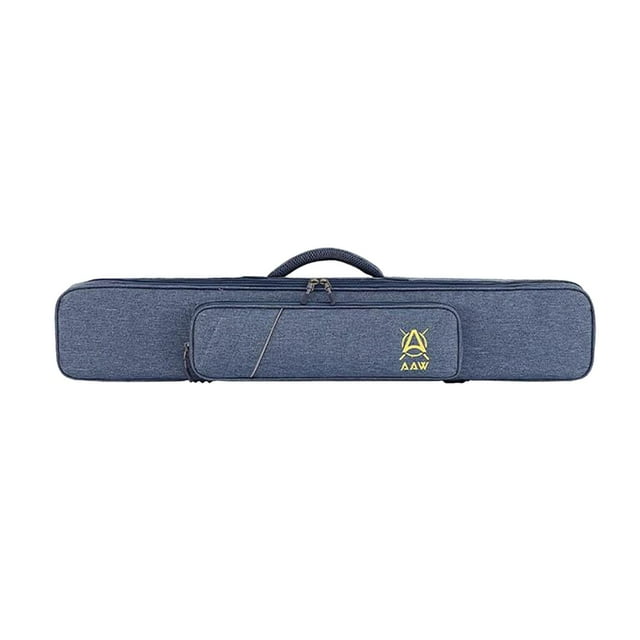 Bolsa para Tacos de Billar, 7 Agujeros, 1/2 Funda para Tacos de Billar, Resistente a Los Arañazos, Portátil, con 3 Culatas Y 4 Ejes, Bolsa de Transpor Azul