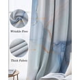 thumbnail image 3 of Blue Marble Blackout Curtains for Bedroom Living Room Darkening Curtains 63 Inches Long Gradual Modern Abstract Art Window Curtain 2 Panels Set Insulated Window Treatment Grommet Drapes 42"x63", 3 of 9