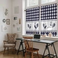 thumbnail image 5 of Farmhouse Purple Plaid Kitchen Curtains 54 Inch Length, Vintage Country Cock Checkered Tiers Curtains for Bathroom Bedroom Cafe, Light Filtering Small Window Treatment Short Drapes 2 Panels 42"Wx54"L, 5 of 8