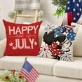thumbnail image 5 of Happy 4th of July Patriotic Decorative Throw Pillow Covers 18 x 18 Set of 4, Cartoon Mouse America The Beautiful EST. 1776 Cushion Case Decor, Red Blue Firework American USA Home Decoration, 5 of 6