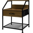 thumbnail image 1 of Buró Con Balda Comoda Houzer Mesa Mueble Noche 1 Cajon Moderno Café Acabado Mate Color Café oscuro, 1 of 6