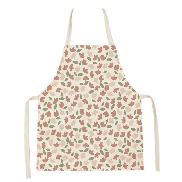 Delantal de cocina floral pastoral delantal de lino floral delantal para niños