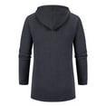 thumbnail image 4 of Men's Mid-Long Knitted Hoodie Coats Full Zip Cardigan Sweaters Slim Fit Long Sleeve Jacket Outerwear with Pockets, 4 of 4