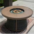 thumbnail image 2 of Round 42" Gas Fire Pit Table with Rattan Chairs, 5-Piece Outdoor Conversation Set, 2 of 8