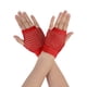 thumbnail image 1 of INSPIRAR CHIC Guantes de malla sin dedos para mujeres, accesorios de disfraz de fiesta de los años 80, guantes de red cortos - 1 par rojo, 1 of 5