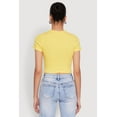 thumbnail image 5 of Womens Basic Ribbed Knit Cropped Tee, 5 of 5