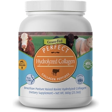 Perfect Supplements Hydrolyzed Collagen Peptides Powder, Unflavored, Grass-Fed – Healthy Protein Powder