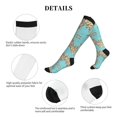 thumbnail image 6 of Bixox World Travel Line Icons Map Print Compression Socks,Compression Socks Women & Men Circulation for Medical,Running,Athletic, 6 of 7