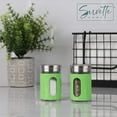 thumbnail image 2 of Servette Home Green Salt Pepper Shakers Retro Spice Jars Glass - Set of 2 (Green), 2 of 7