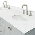 thumbnail image 5 of Ariel Cambridge 72 Inch Double Oval Sink Bathroom Vanity With Carrara White Quartz Countertop 1.5 Edge In Grey, 5 of 10