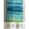 thumbnail image 6 of Green Blue Gradient Sheer Curtains 84 Inches Long 2 Panels Mount Decorative Texture Light Filtering Semi Sheer Window Curtains Drapes for Bedroom Living Room 52"x84", 6 of 7